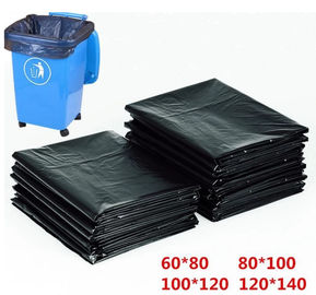 HDPE υλικό επίπεδο ανακυκλώσιμο μαύρο χρώμα επιφάνειας απορριμάτων αποτυπωμένο σε ανάγλυφο τσάντες
