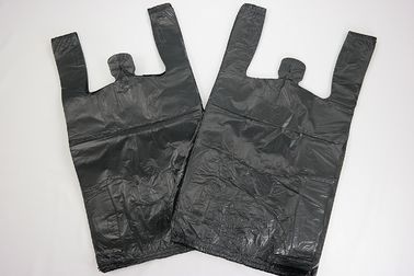 Πλαστική τσάντα-μαύρη σαφής αποτυπωμένη σε ανάγλυφο τσάντα 11,5 &quot; x6.5 &quot; x21.5» 13 mic μπλουζών - 100 τσάντες/δέσμες, μαύρο χρώμα