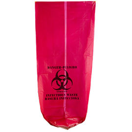 Ανακυκλώσιμη υψηλή πυκνότητα 135L 33» Χ 40» τσαντών απορριμάτων Biohazard κόκκινο χρώμα