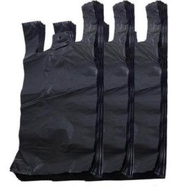 Μαύρες τσάντες μπλουζών χρώματος βιοδιασπάσιμες, πλαστικές τσάντες αγορών μπλουζών