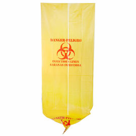 37» Χ 50» κίτρινες μολυσματικές τσάντες αποβλήτων, HDPE υλικές ιατρικές τσάντες διάθεσης αποβλήτων