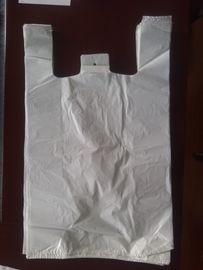 άσπρη πλαστική τσάντα αγορών μπλουζών 400+190*650mm 16mic - 500/Case, HDPE υλικό