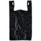 Οι πλαστικές μαύρες τσάντες 500 μετρούν το επιπλέον βαρέων καθηκόντων 1/6 παντοπωλείο ευχαριστούν εσείς τοποθετούν σε σάκκο, HDPE υλικό