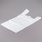 LDPE υλικές άσπρες πλαστικές τσάντες μπλουζών, επαναχρησιμοποιήσιμες εξατομικευμένες τσάντες μπλουζών